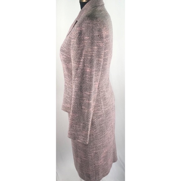 90’s Vintage Le Suit Pink Tweed Skirt Suit - Picture 10 of 11